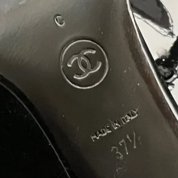 Vintage CHANEL Black Velvet Pumps With Satin Trim And Removable Bow Size EU 37.5 - Picture 15 of 15